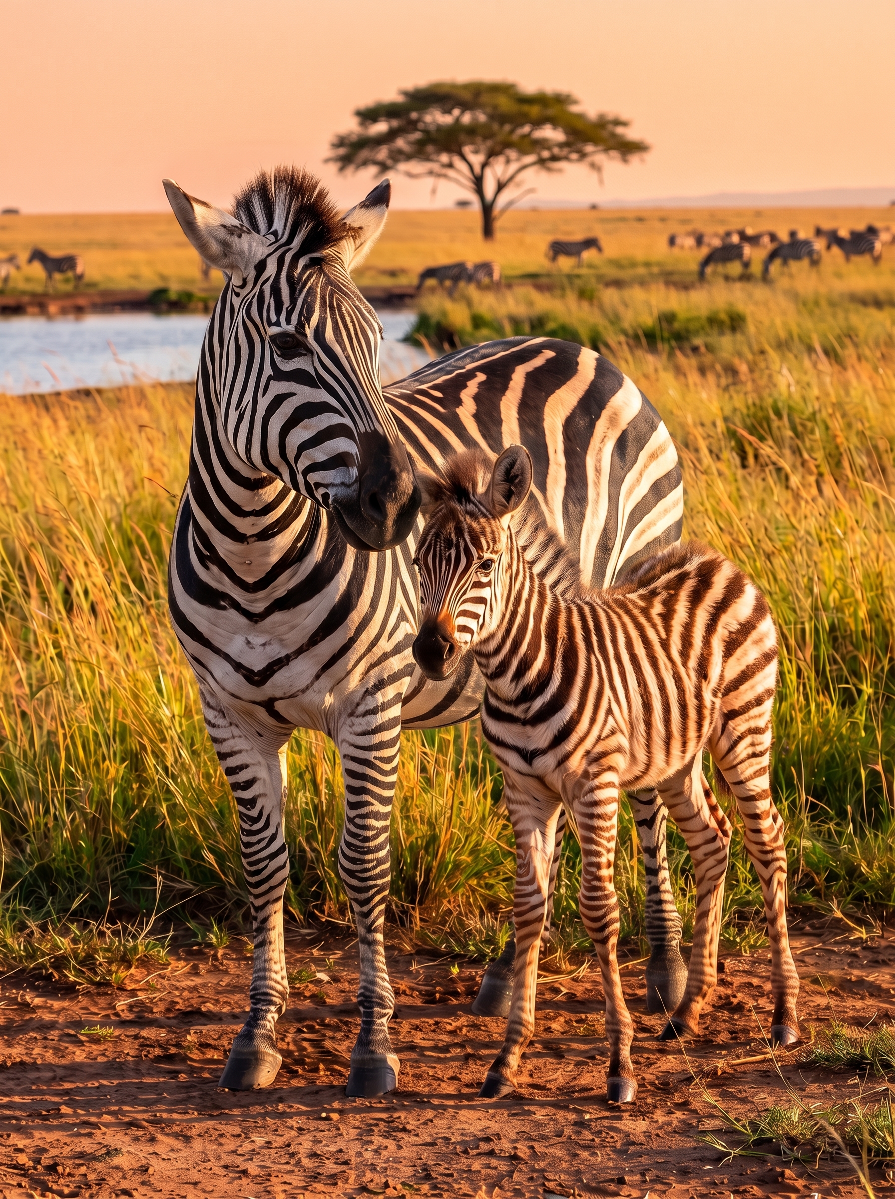 Zebra & Foal