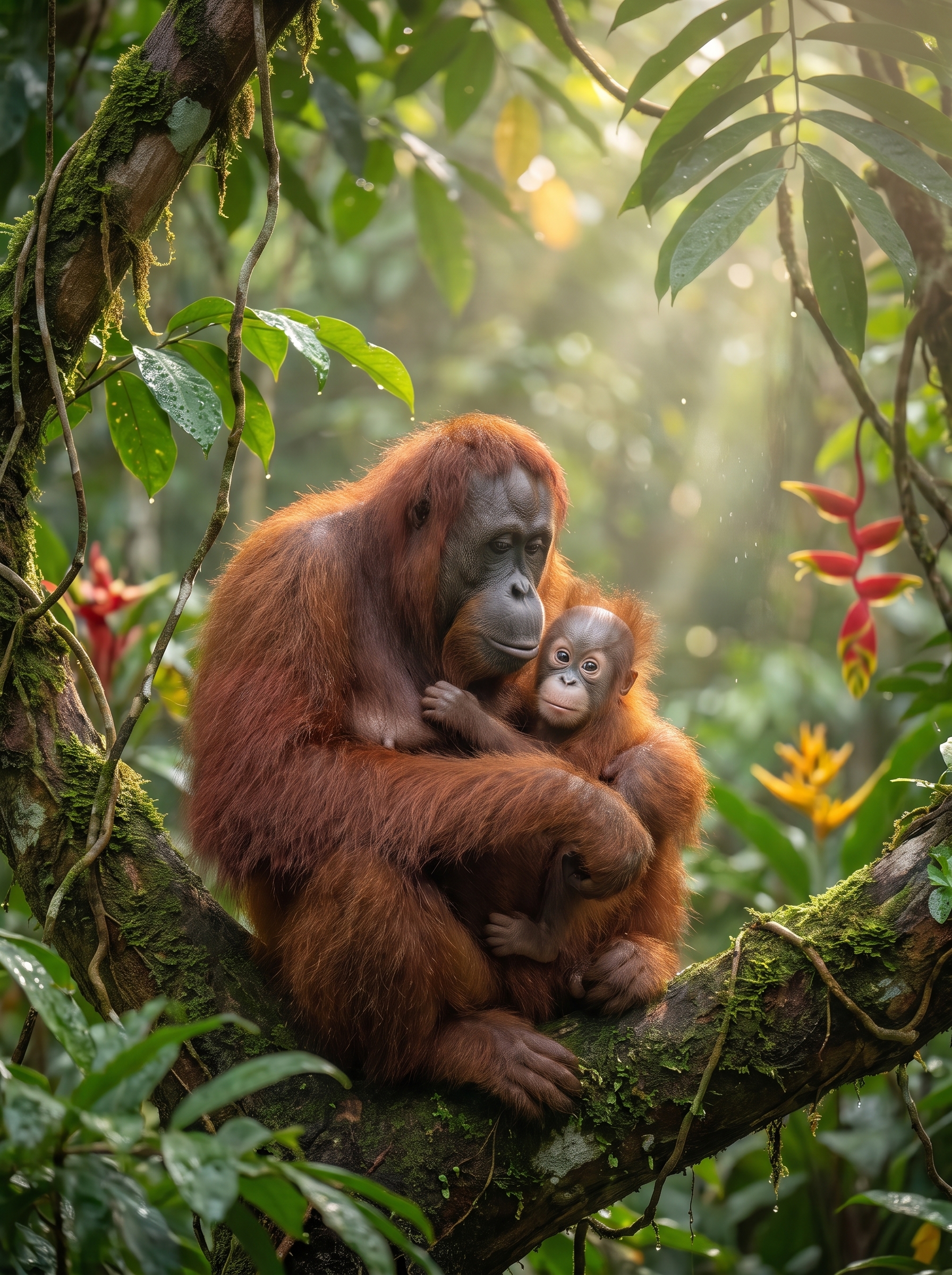 Orangutan & Infant
