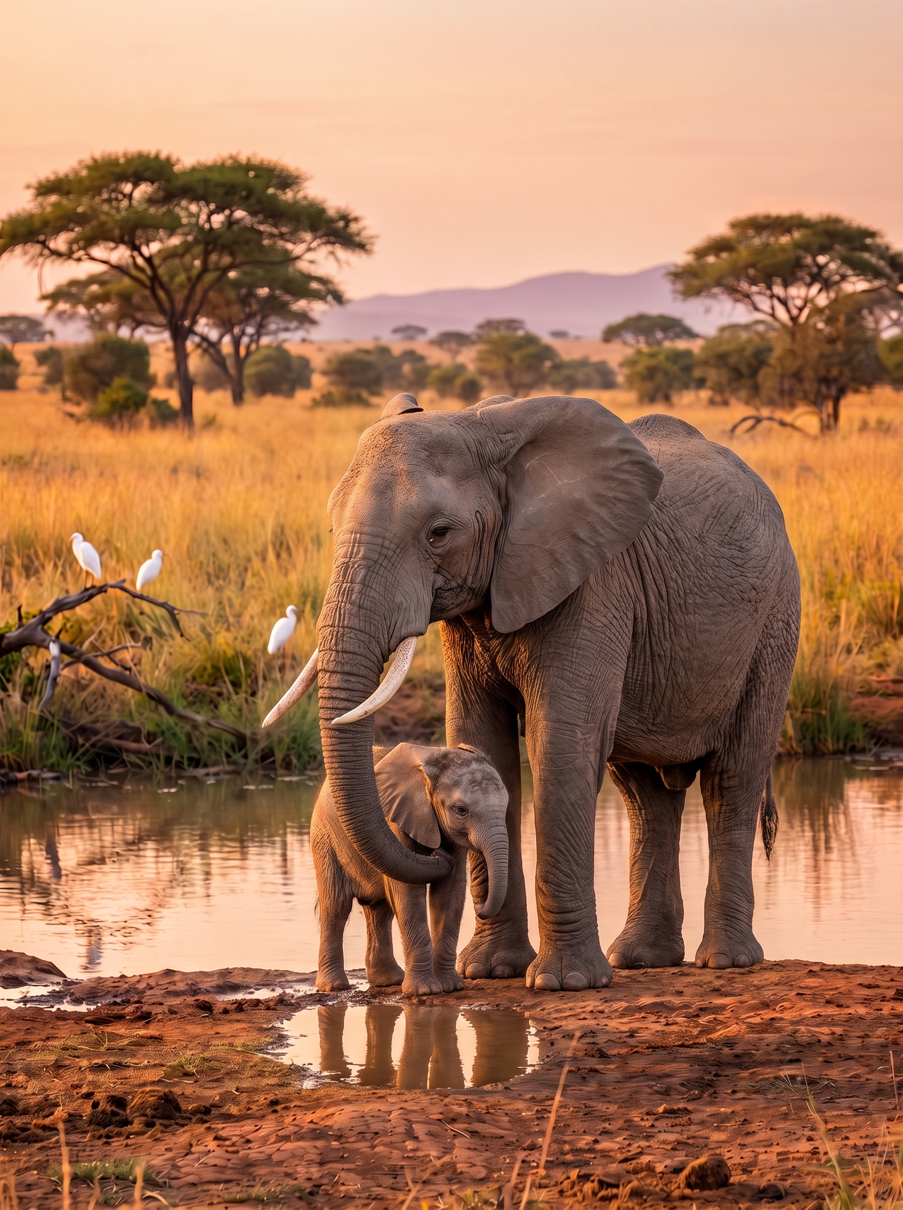 Elephant & Calf