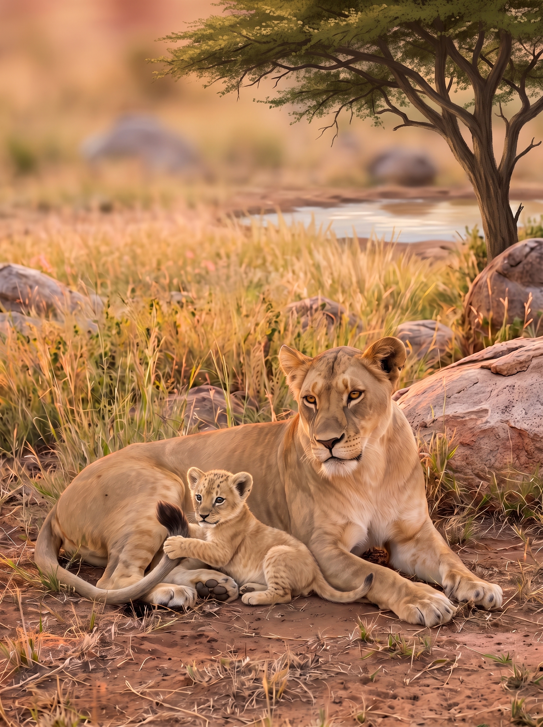 Lion & Cub