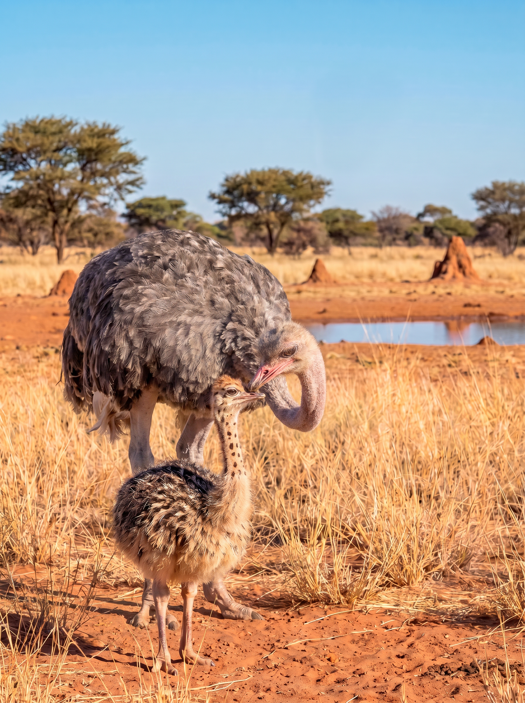 Ostrich & Chick
