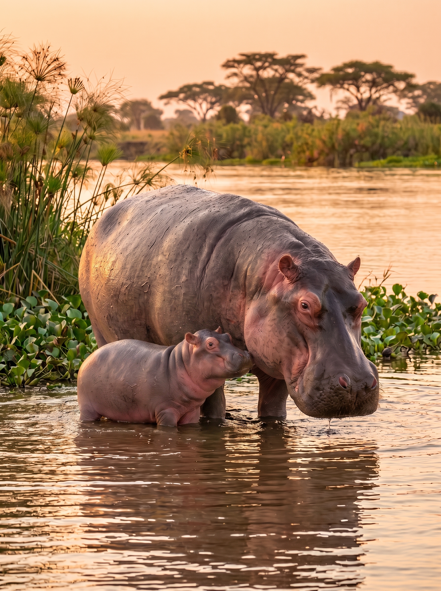Hippo & Calf