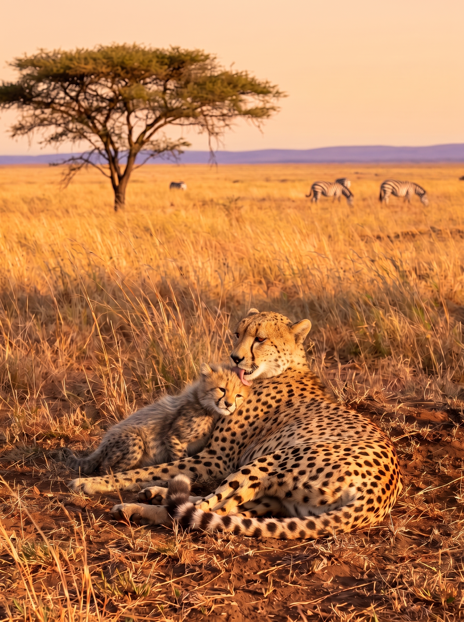 Cheetah & Cub
