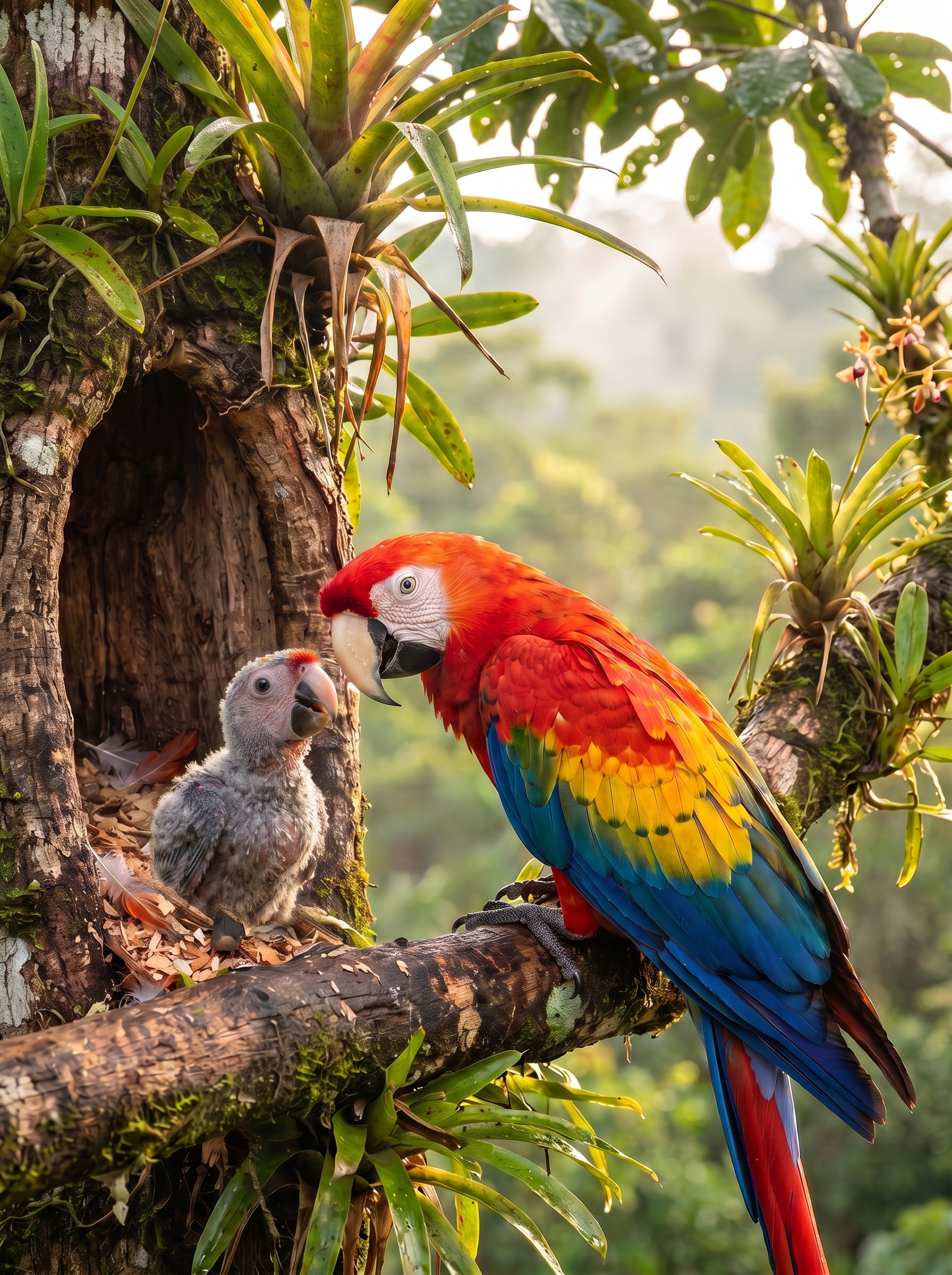 Macaw & Chick